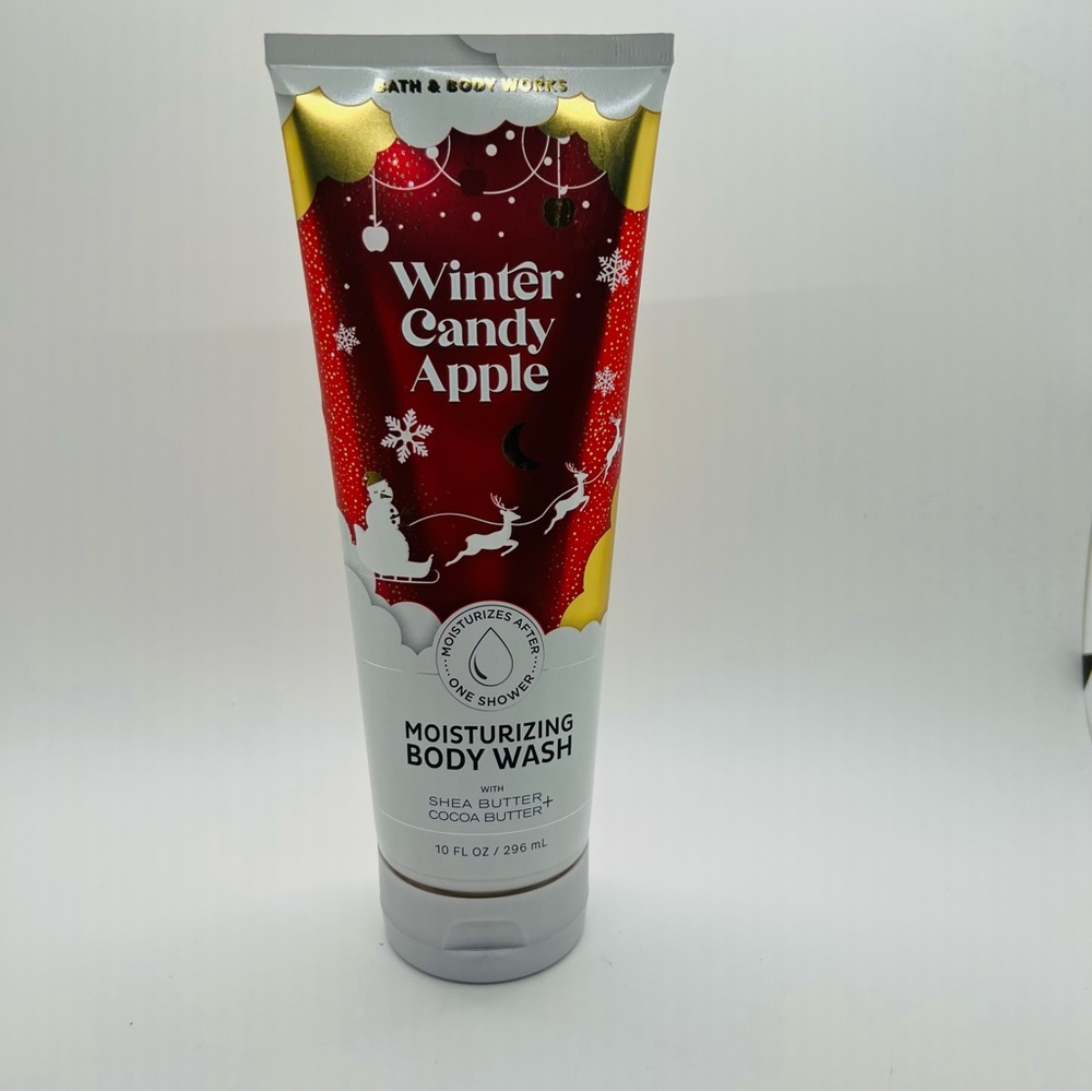 NWT Bath & Body Works Winter Candy Apple Moisturizing Body Wash Shea Butter 10oz